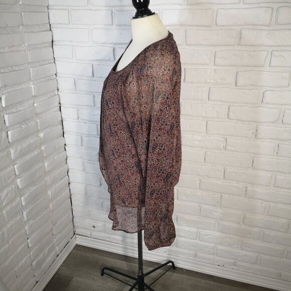 Northern Reflections Ladies Size Large Multi Colored Paisley Pattern Blouse - Picture 4 of 9